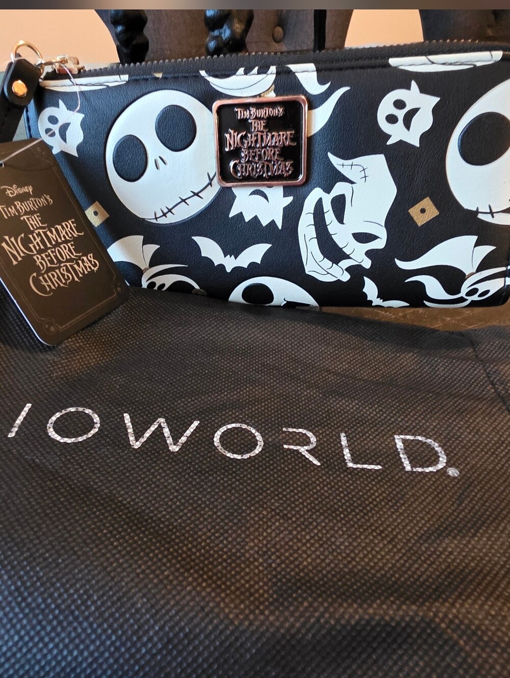 Disney Nightmare Before Christmas Jack Skellington Bioworld Zip Around Wallet